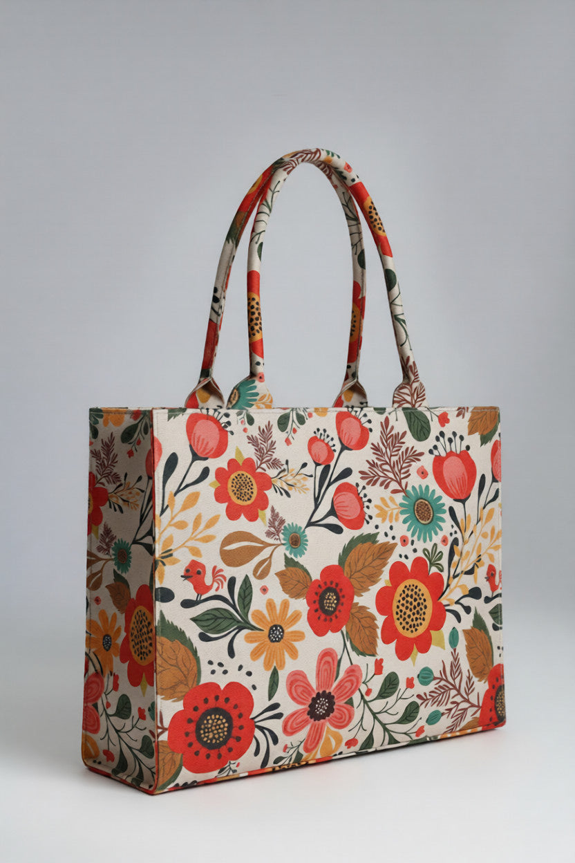 Canvas Tote Bags Boho Bloom