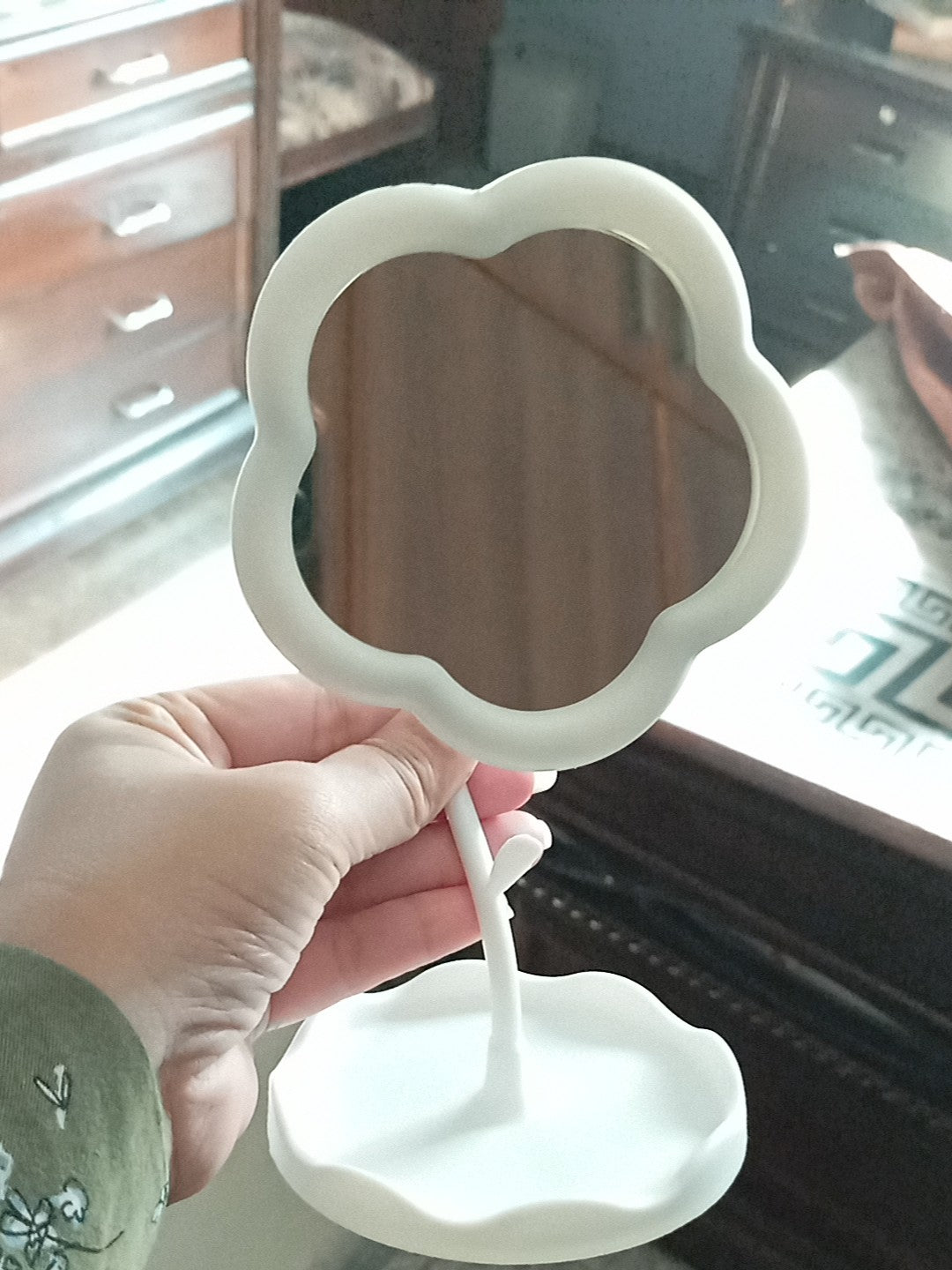 Mirror Desktop Flower Mirrors Creative