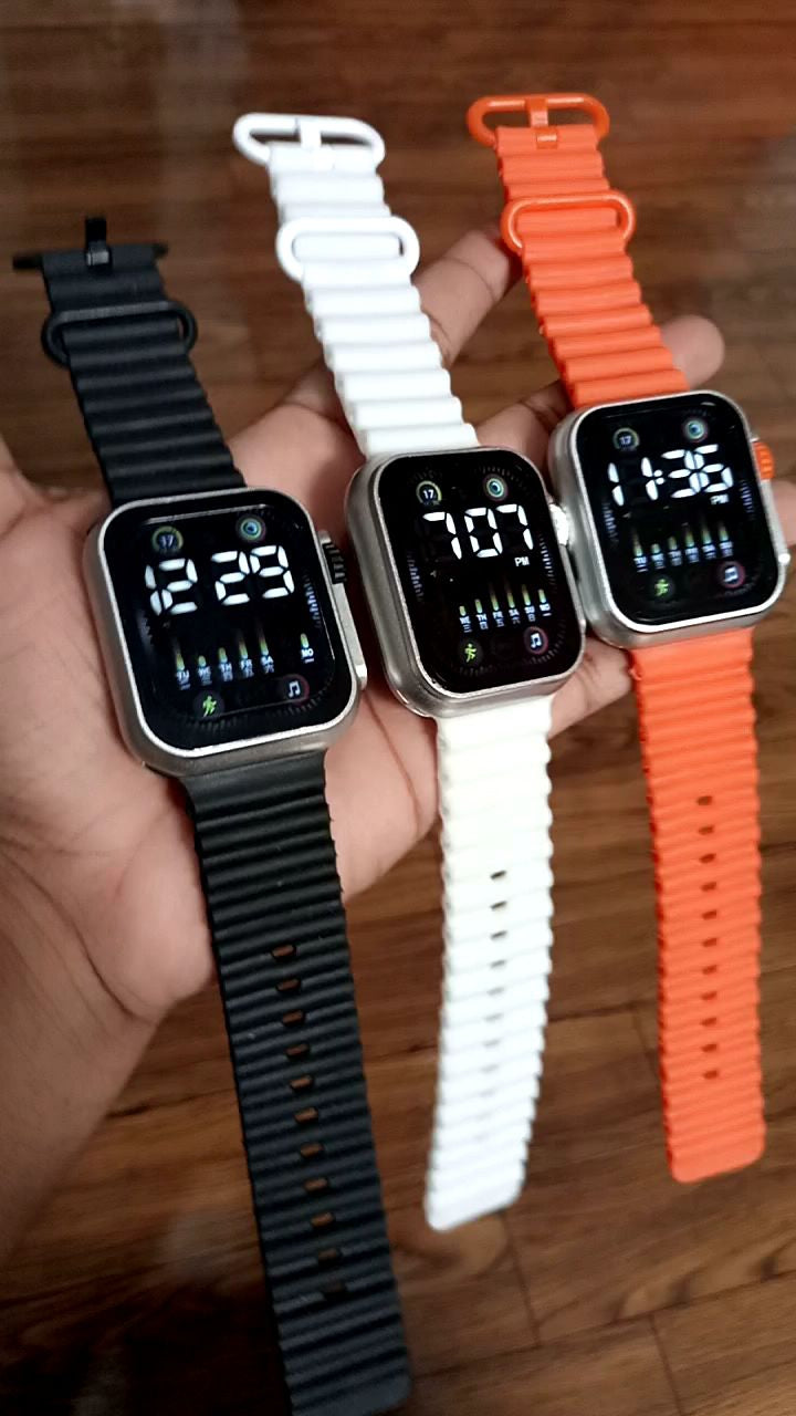 Stylish Square Dial Smooth Silicon Straps