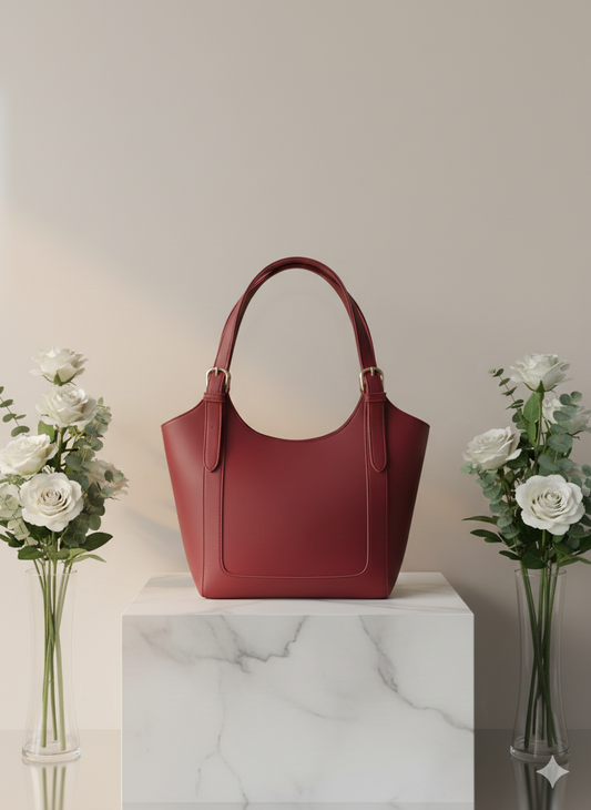 The Crimson Elite, Premium Structured Handbag