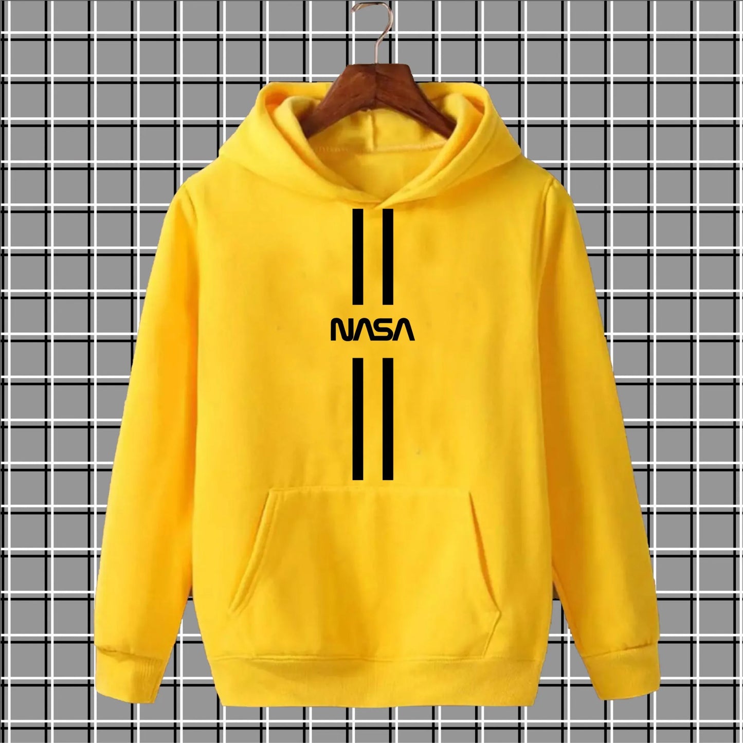 New arrival Nasa print kangroo hoodie for men