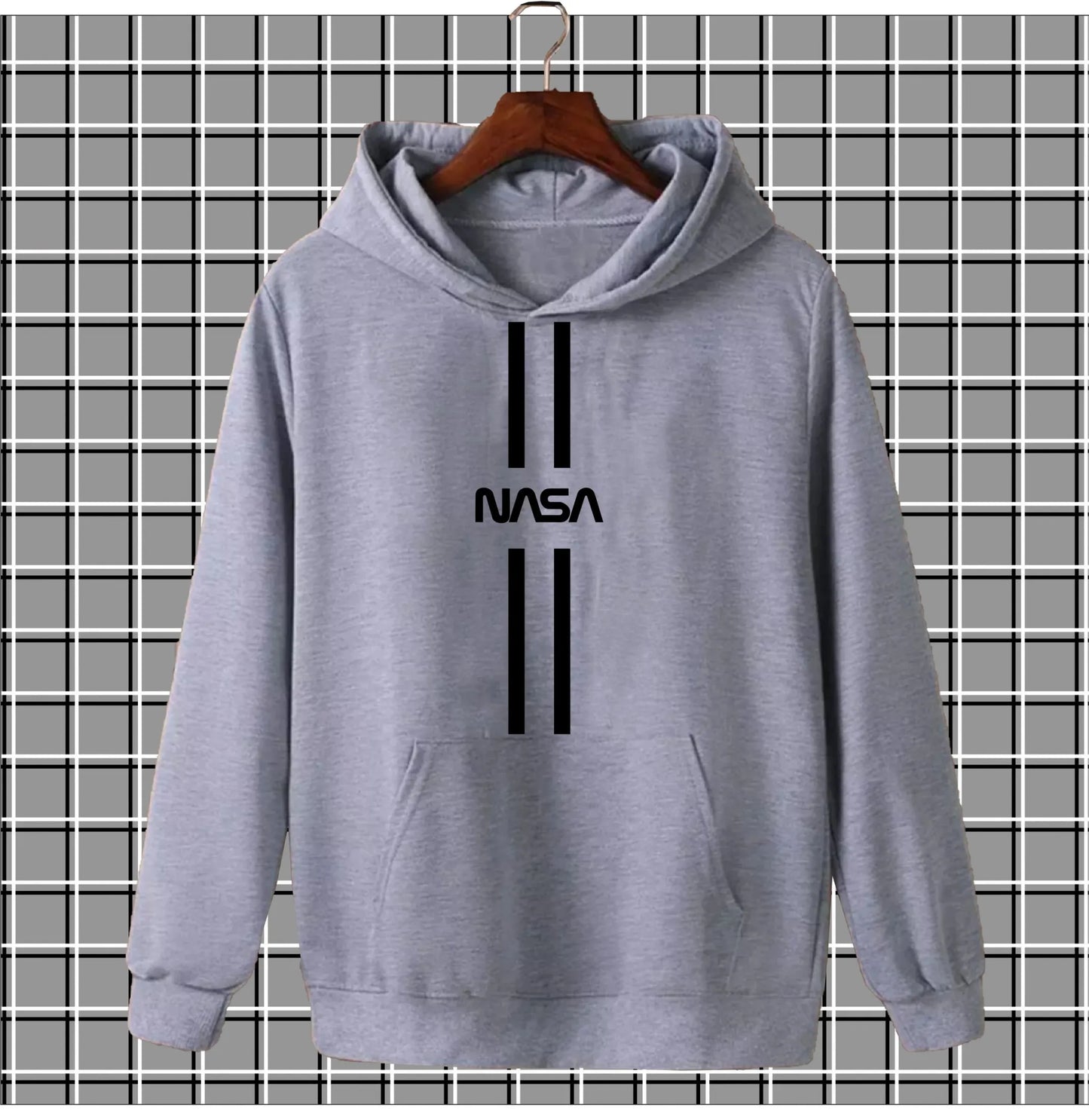 New arrival Nasa print kangroo hoodie for men