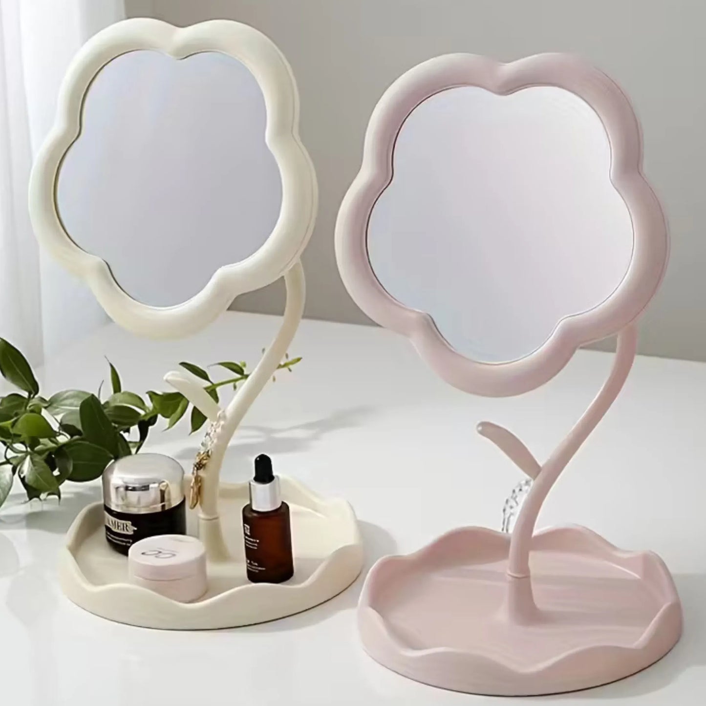Mirror Desktop Flower Mirrors Creative