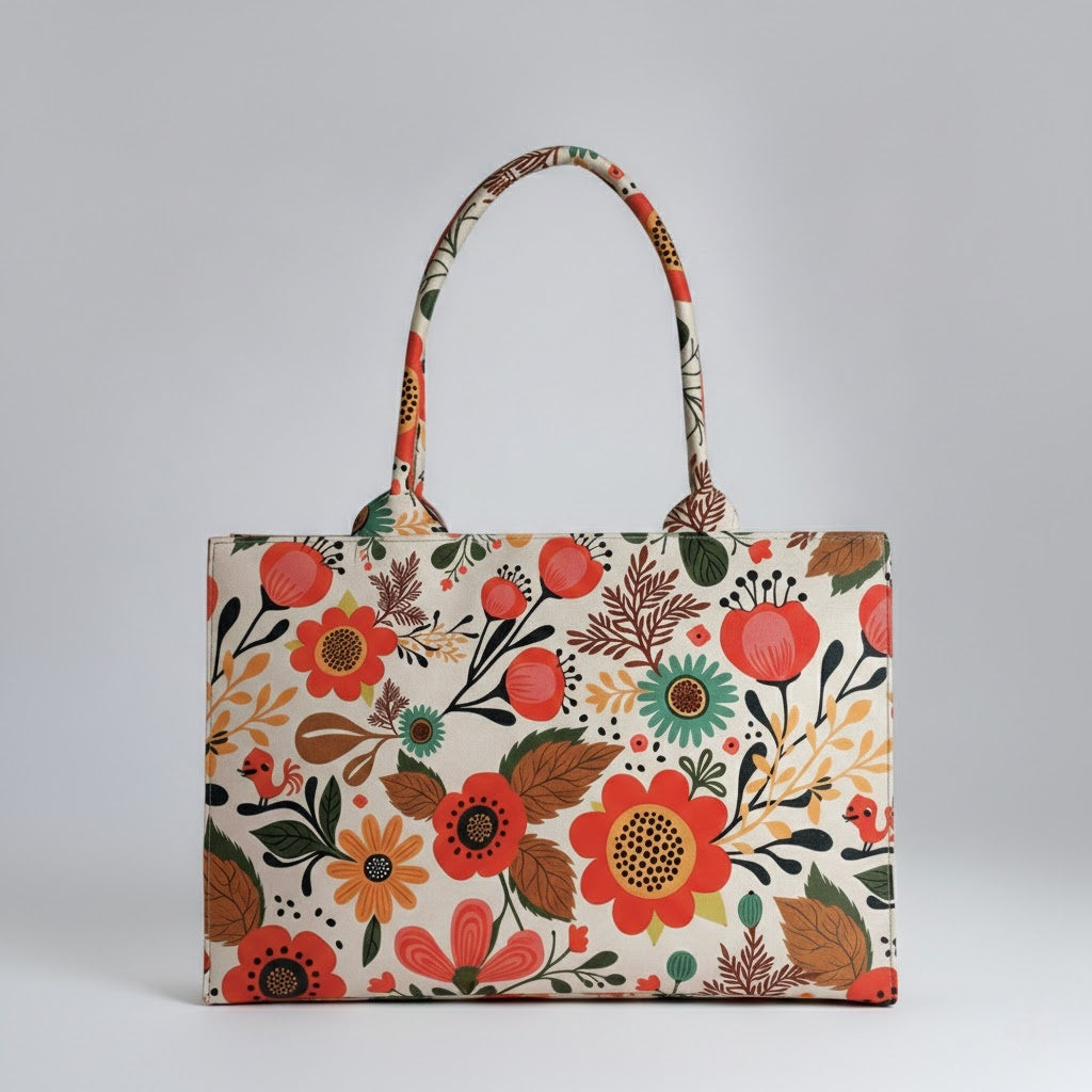 Canvas Tote Bags Boho Bloom