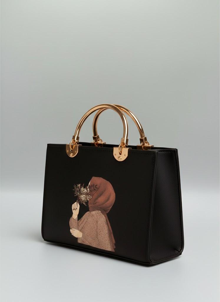 Elegant Floral Printed Handbag for Women